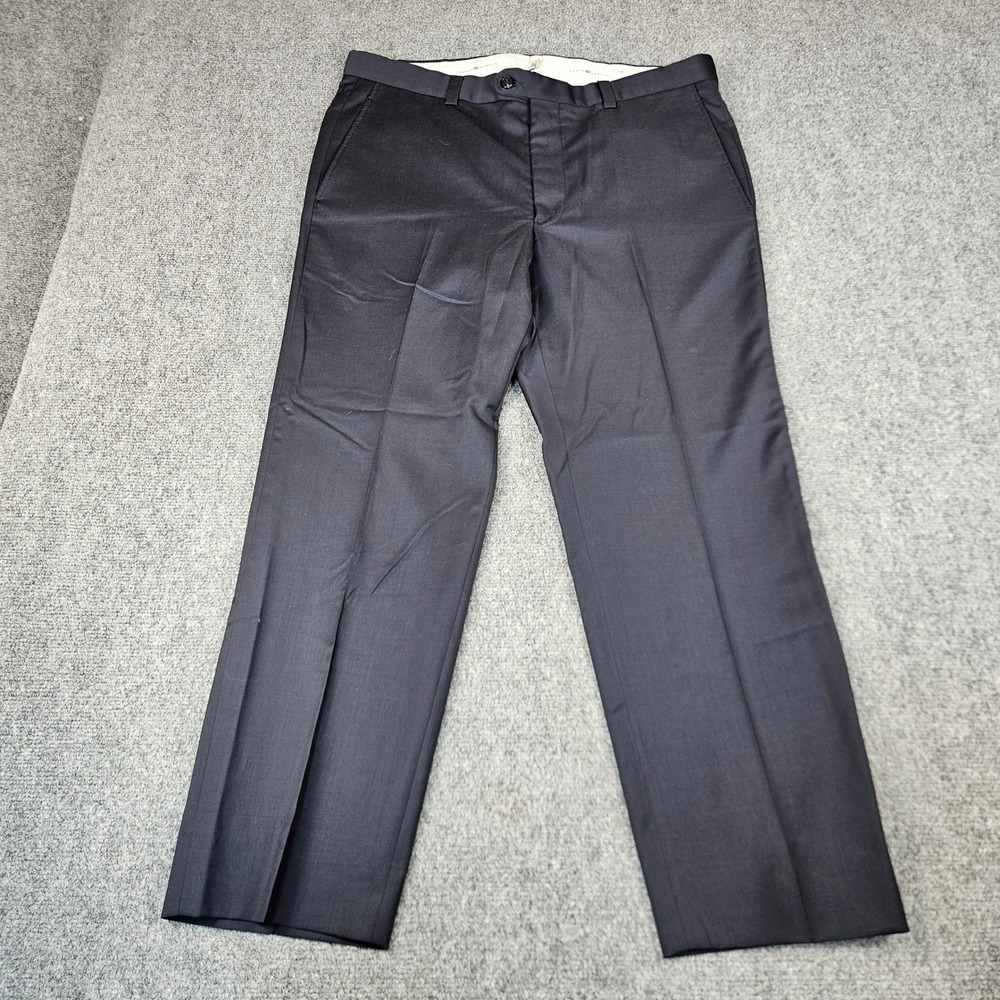 Joseph‎ Abboud Mens Super 120s Italian Wool Dress Pants Navy Blue 36x29 USA Made